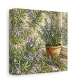 Side Mockup 2. Nature Rosemary Purple And Green shown as stretched canvas wall art