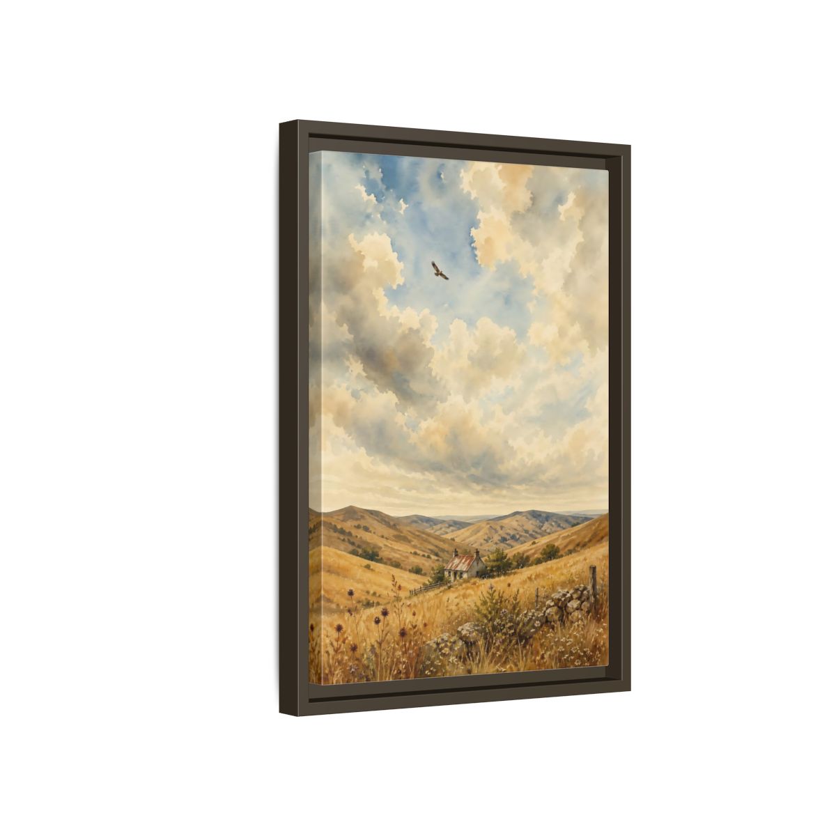 Side Mockup 5. Nature Rural Landscape Golden Landscape shown as stretched canvas wall art