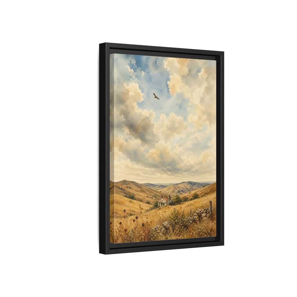 Side Mockup 6. Nature Rural Landscape Golden Landscape shown as stretched canvas wall art