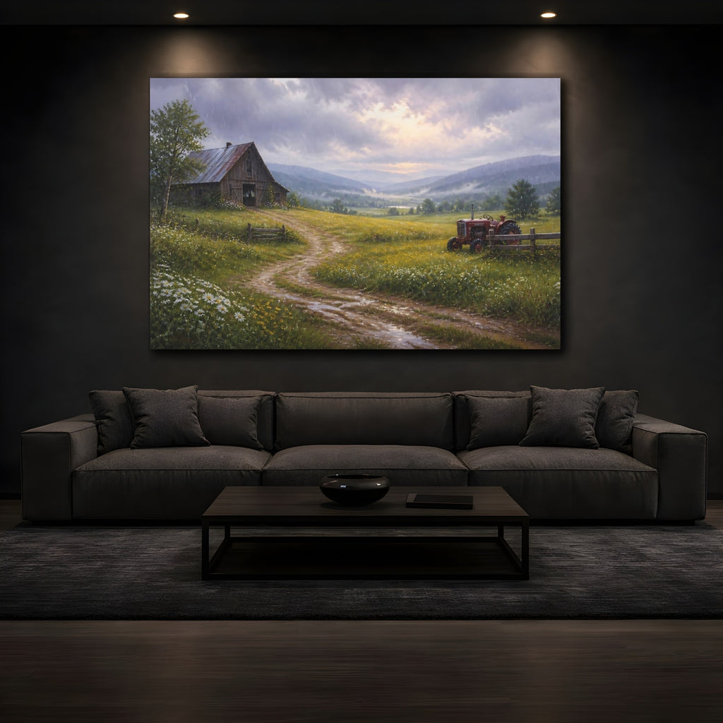 Mockup 3. Nature Rural Landscape Rural Landscape shown as stretched canvas wall art