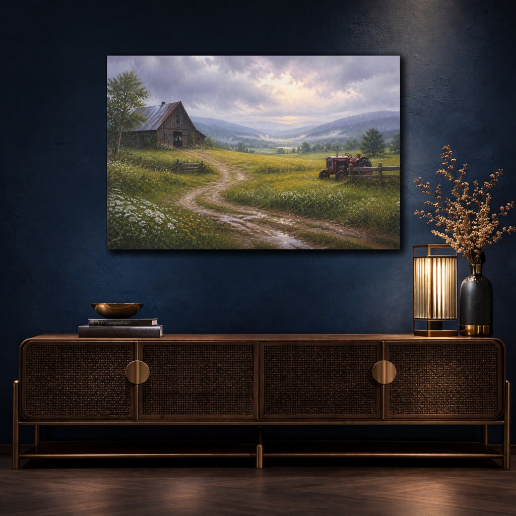 Mockup 4. Nature Rural Landscape Rural Landscape shown as stretched canvas wall art