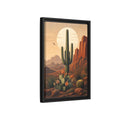 Side Mockup 6. Nature Saguaro Cactus Desert Sunset Cacti shown as stretched canvas wall art
