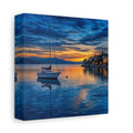 Side Mockup 2. Nature Sailboat Coastal Sunset shown as stretched canvas wall art