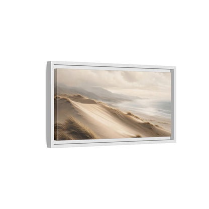 Side Mockup 6. Nature Sand Dunes Beige Coastal Dunes shown as stretched canvas wall art