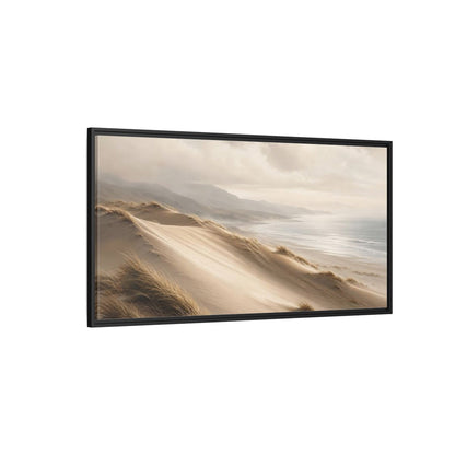 Side Mockup 5. Nature Sand Dunes Beige Coastal Dunes shown as stretched canvas wall art