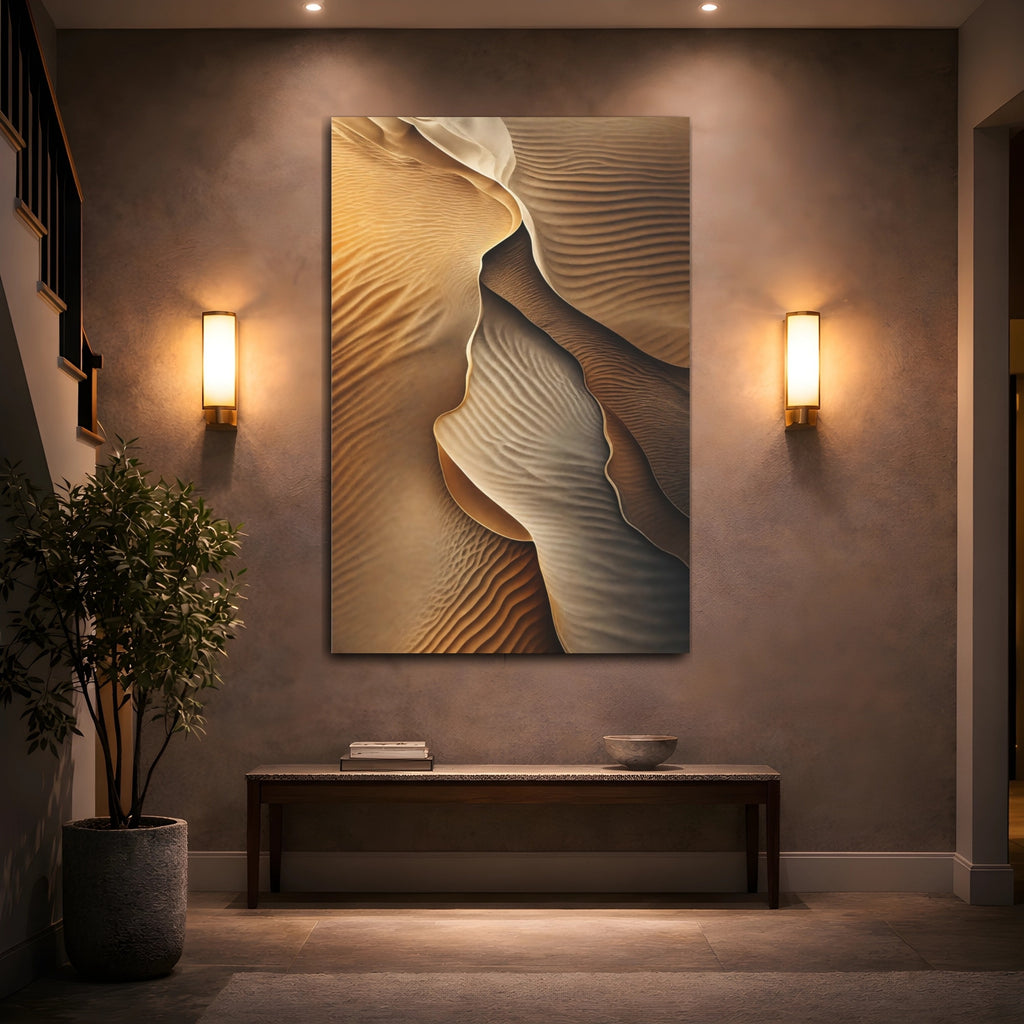 Mockup 2. Nature Sand Dunes Desert Sand Dunes shown as stretched canvas wall art