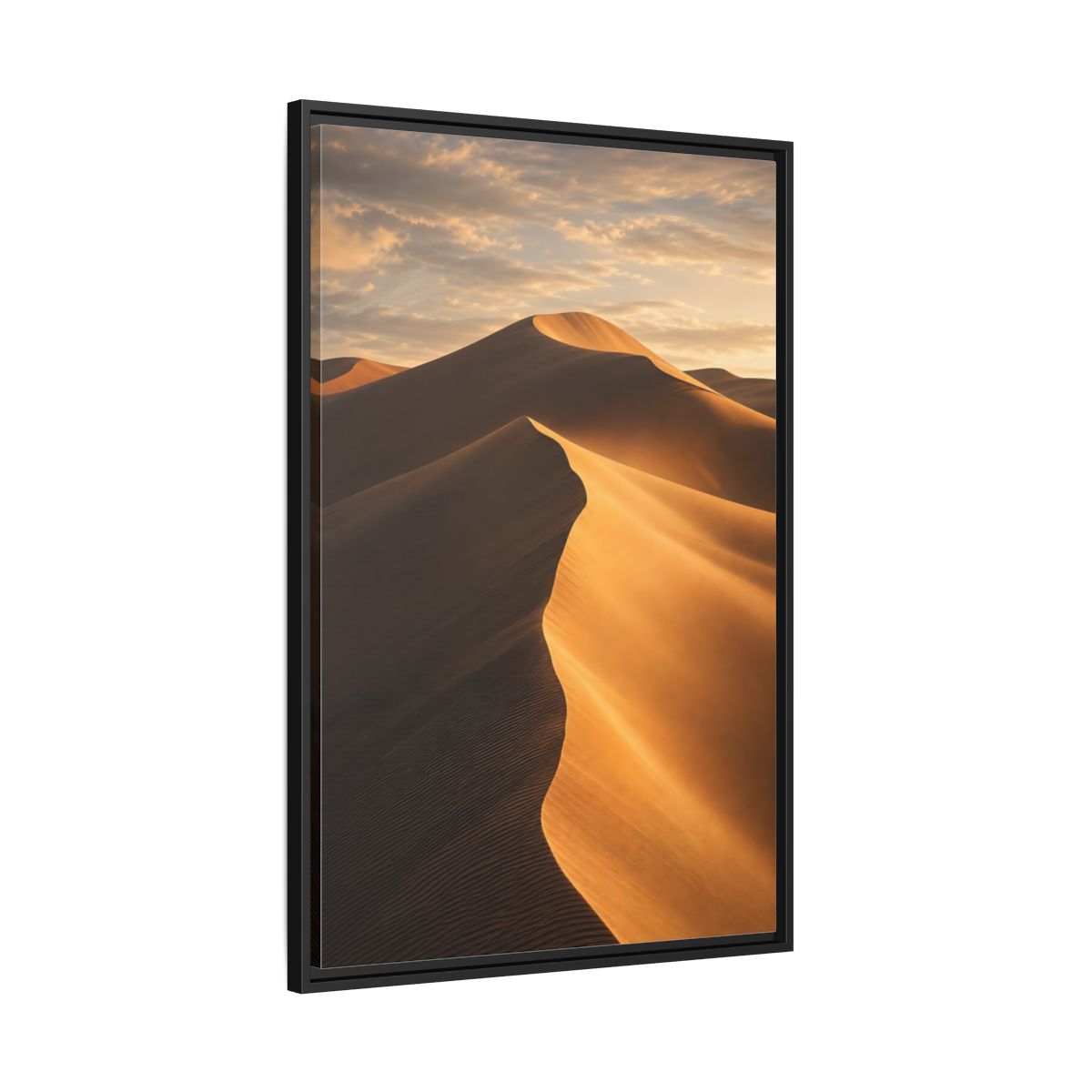 Side Mockup 13. Nature Sand Dunes Golden Dunes shown as stretched canvas wall art