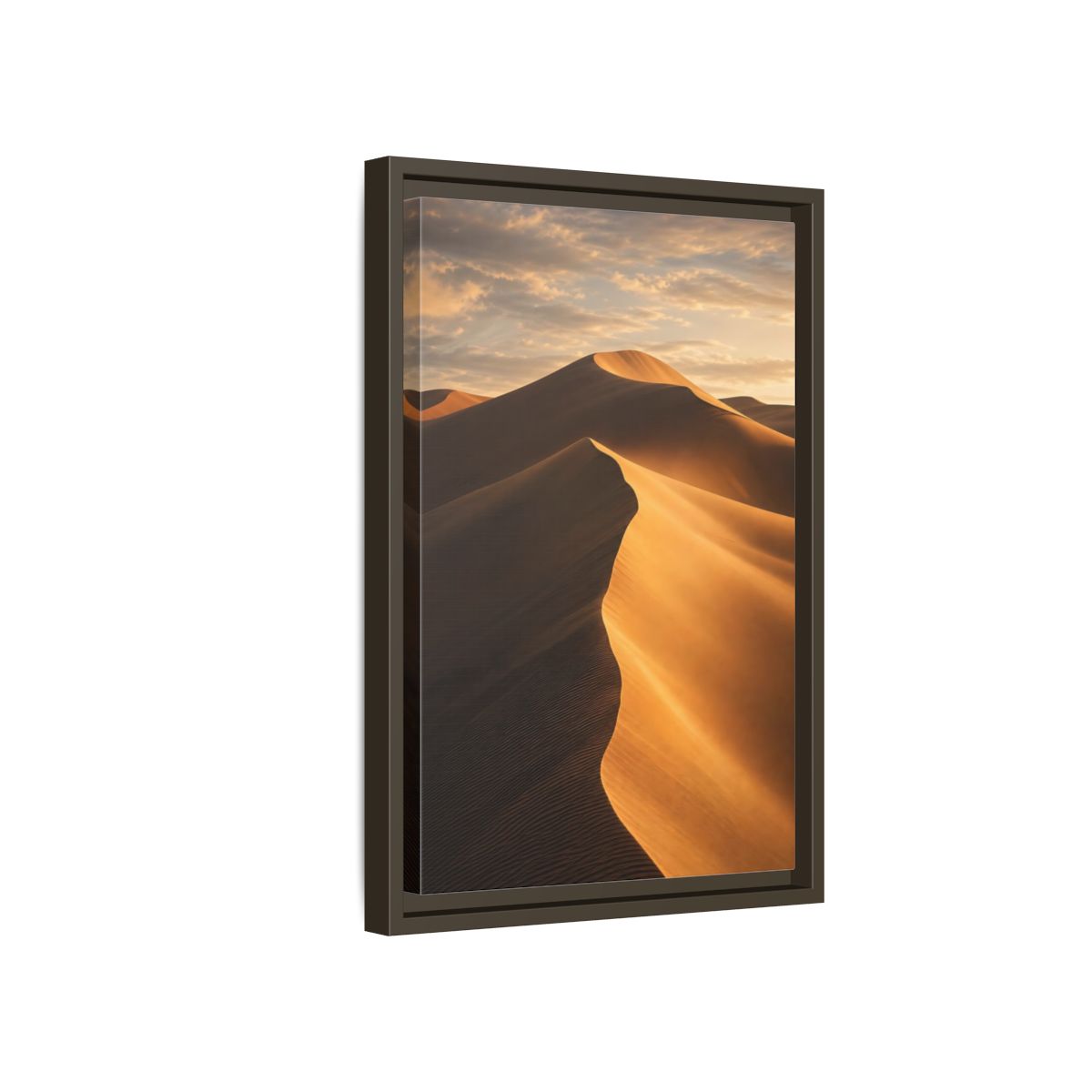Side Mockup 5. Nature Sand Dunes Golden Dunes shown as stretched canvas wall art