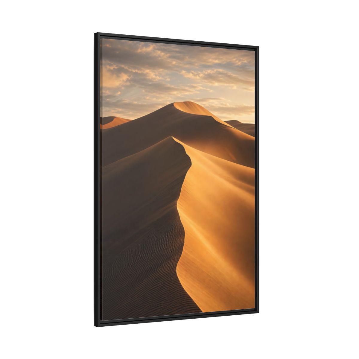 Side Mockup 12. Nature Sand Dunes Golden Dunes shown as stretched canvas wall art