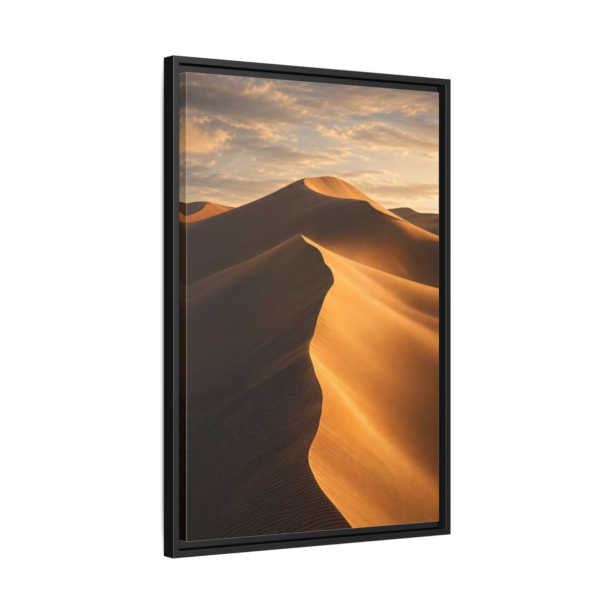 Side Mockup 14. Nature Sand Dunes Golden Dunes shown as stretched canvas wall art