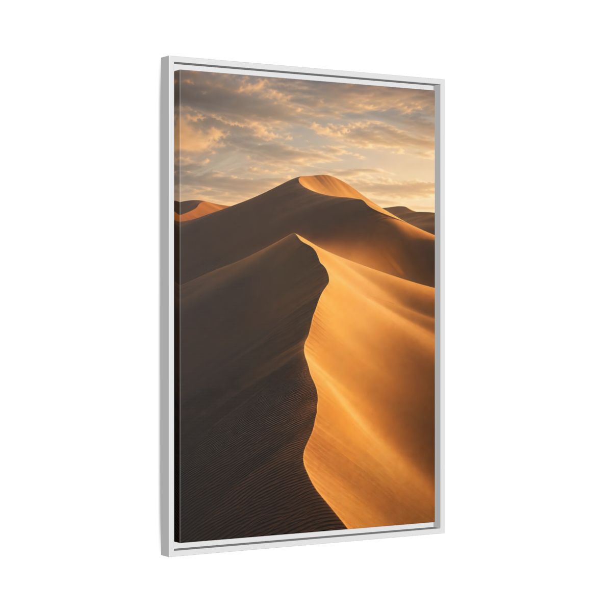 Side Mockup 9. Nature Sand Dunes Golden Dunes shown as stretched canvas wall art