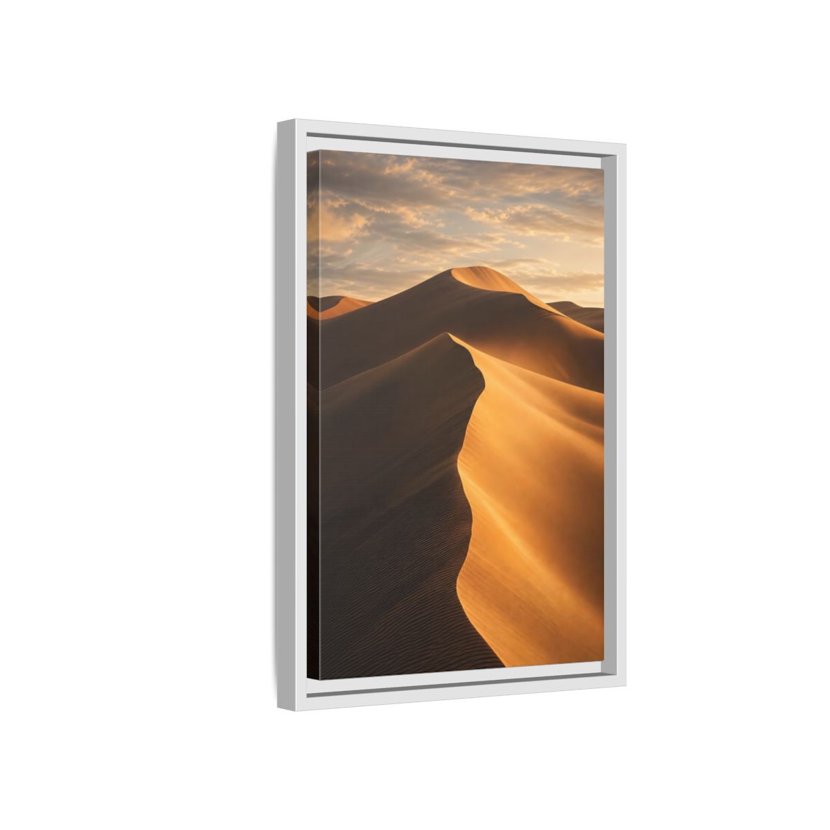 Side Mockup 4. Nature Sand Dunes Golden Dunes shown as stretched canvas wall art
