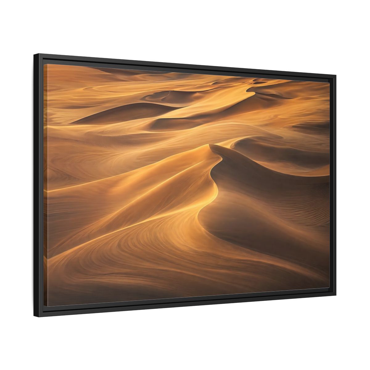 Side Mockup 13. Nature Sand Dunes Golden Sand Dunes shown as stretched canvas wall art