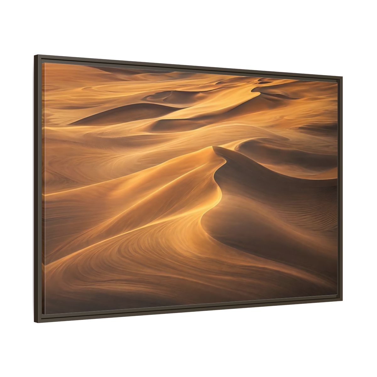 Side Mockup 8. Nature Sand Dunes Golden Sand Dunes shown as stretched canvas wall art