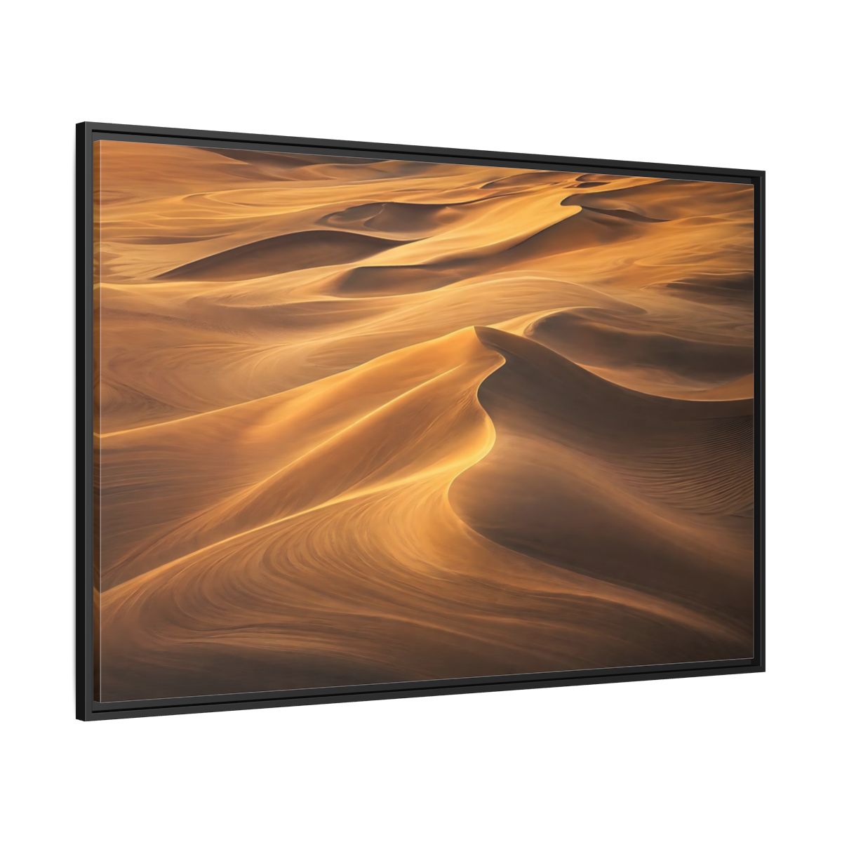 Side Mockup 12. Nature Sand Dunes Golden Sand Dunes shown as stretched canvas wall art