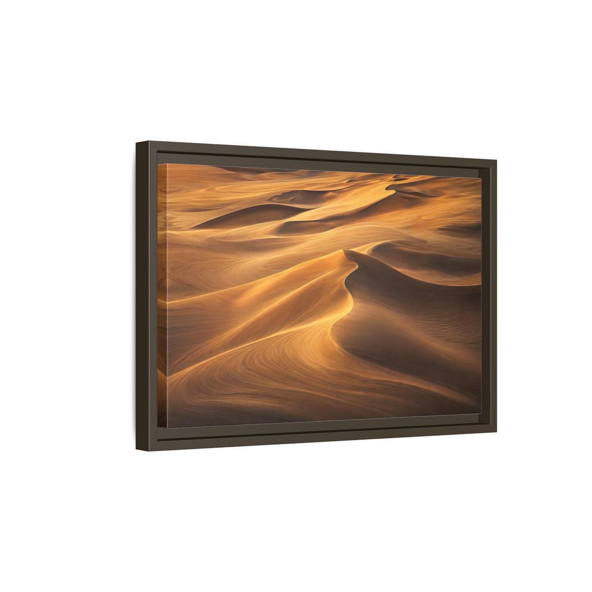 Side Mockup 5. Nature Sand Dunes Golden Sand Dunes shown as stretched canvas wall art