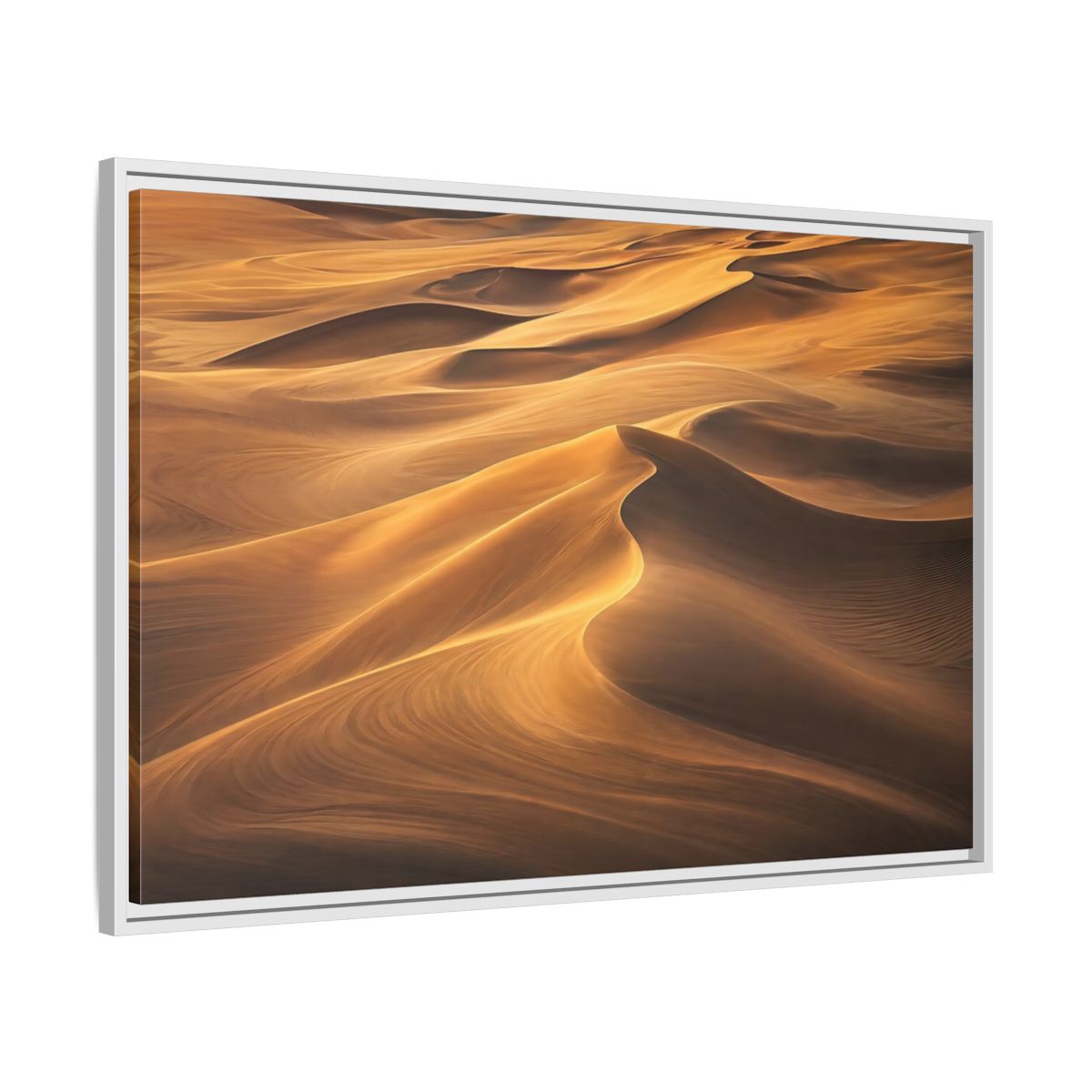 Side Mockup 9. Nature Sand Dunes Golden Sand Dunes shown as stretched canvas wall art