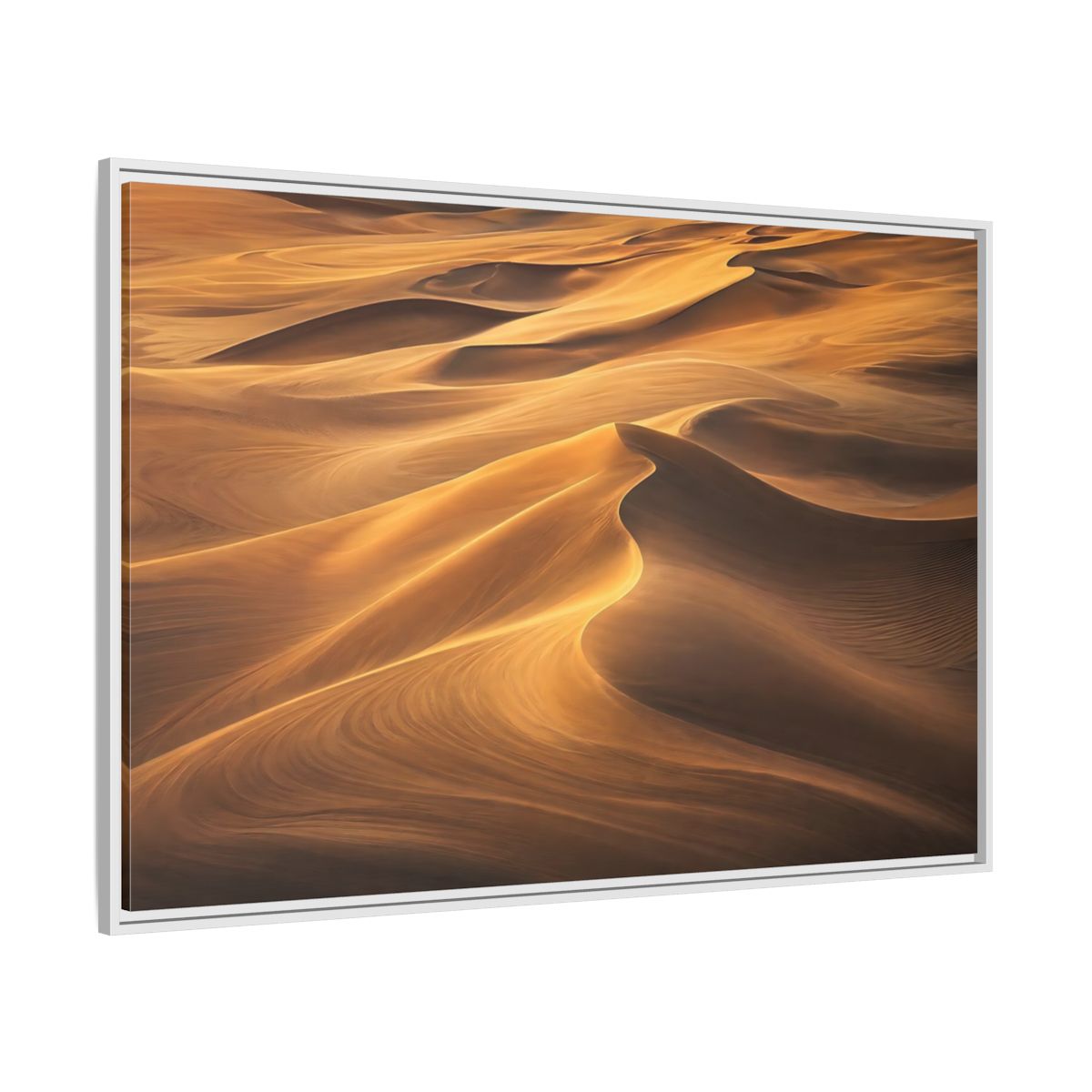 Side Mockup 7. Nature Sand Dunes Golden Sand Dunes shown as stretched canvas wall art