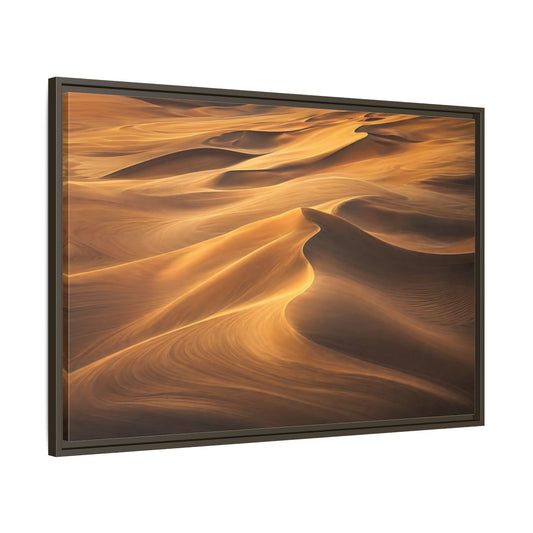 Main Mockup. Nature Sand Dunes Golden Sand Dunes shown as stretched canvas wall art