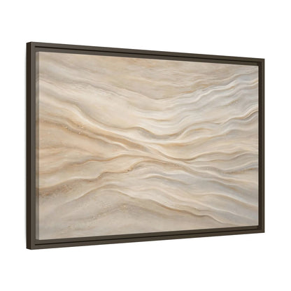 Side Mockup 11. Nature Sand Waves Beige Sand Waves shown as stretched canvas wall art