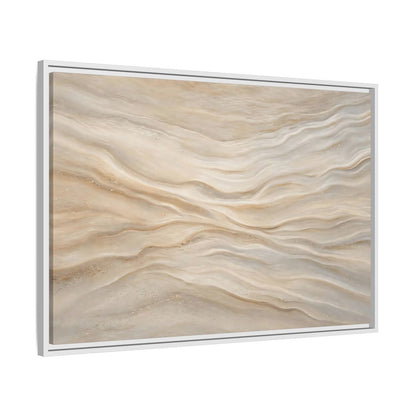 Side Mockup 9. Nature Sand Waves Beige Sand Waves shown as stretched canvas wall art