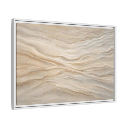 Side Mockup 10. Nature Sand Waves Beige Sand Waves shown as stretched canvas wall art