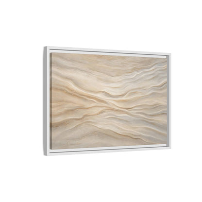 Side Mockup 1. Nature Sand Waves Beige Sand Waves shown as stretched canvas wall art