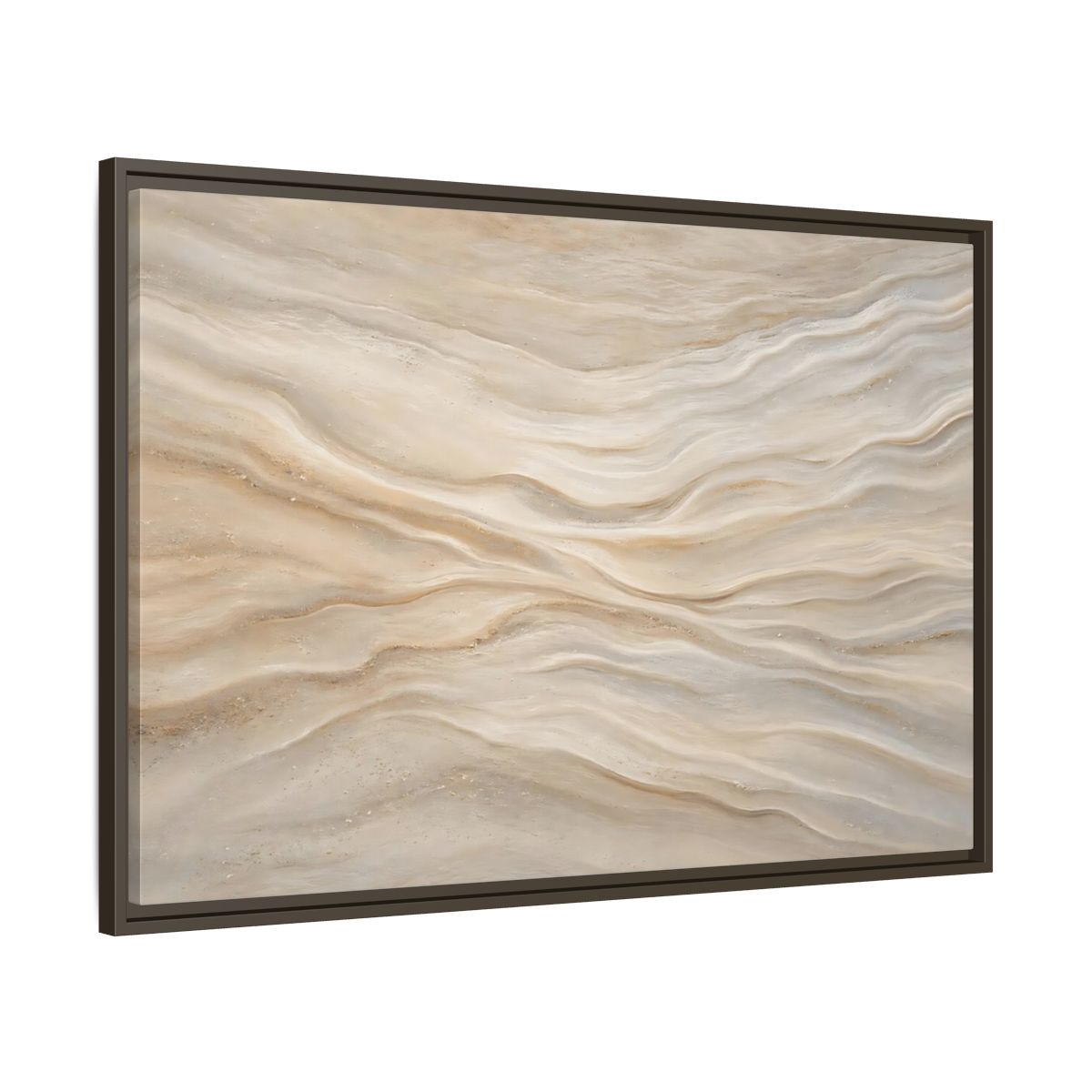 Main Mockup. Nature Sand Waves Beige Sand Waves shown as stretched canvas wall art