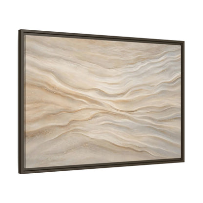 Main Mockup. Nature Sand Waves Beige Sand Waves shown as stretched canvas wall art