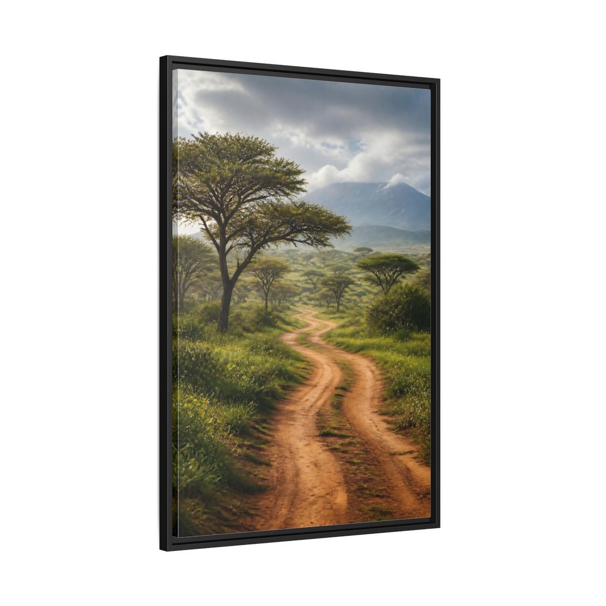Side Mockup 13. Nature Savanna Landscape African Landscape shown as stretched canvas wall art