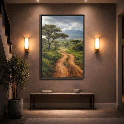 Mockup 2. Nature Savanna Landscape African Landscape shown as stretched canvas wall art