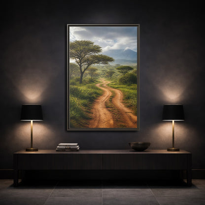 Mockup 3. Nature Savanna Landscape African Landscape shown as stretched canvas wall art