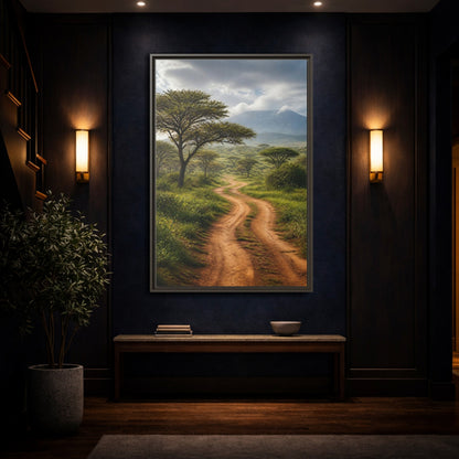 Mockup 4. Nature Savanna Landscape African Landscape shown as stretched canvas wall art