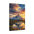 Side Mockup 4. Nature Snowy Mountain Mountain Sunset shown as stretched canvas wall art