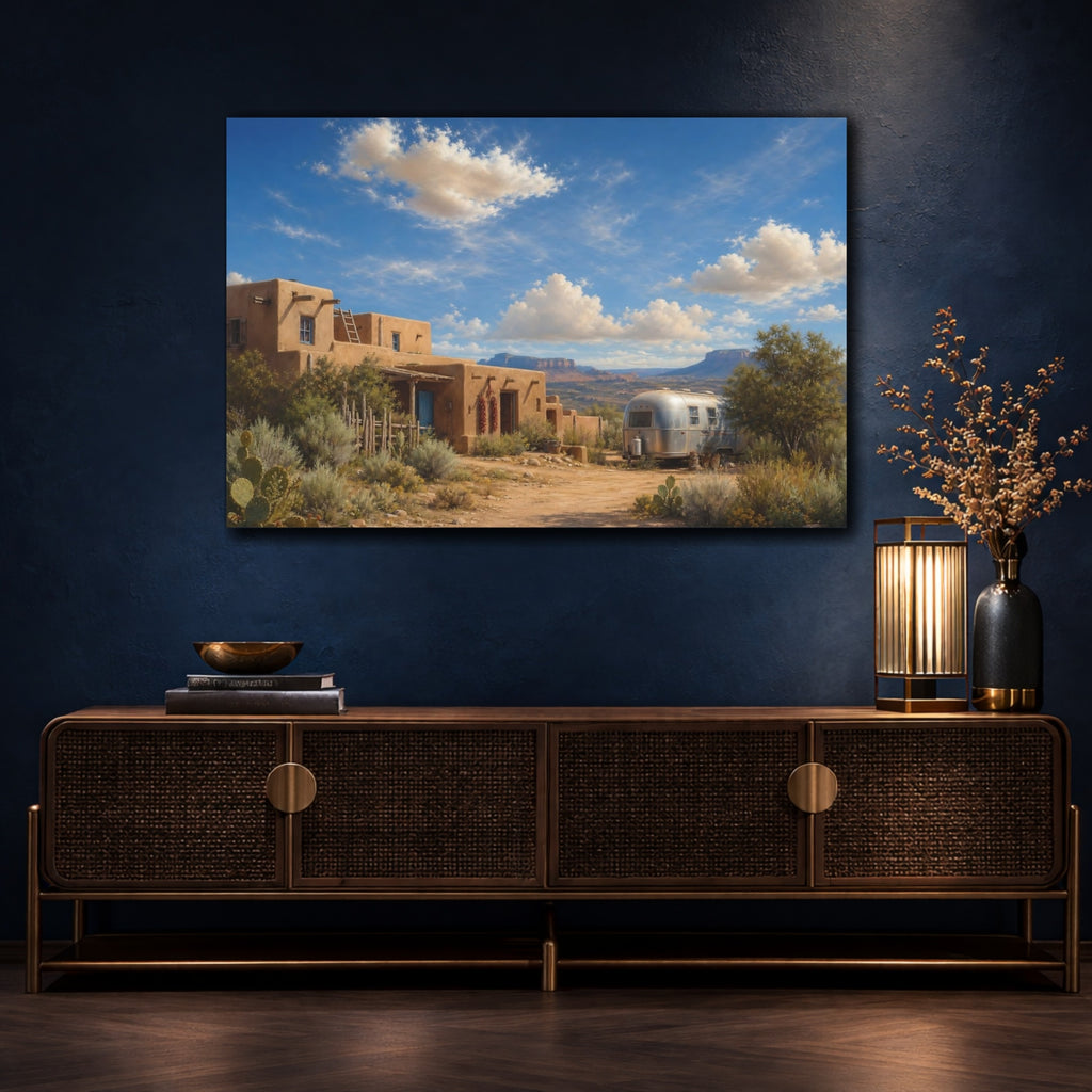 Mockup 4. Nature Southwestern Landscape Southwestern Desert shown as stretched canvas wall art