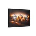 Side Mockup 6. Nature Nature Spheres Golden Glow Landscapes shown as stretched canvas wall art