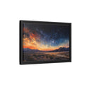 Side Mockup 6. Nature Starry Sky Orange And Blue Night shown as stretched canvas wall art