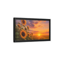 Side Mockup 8. Nature Sunflower Field Orange Yellow Landscape shown as stretched canvas wall art