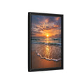 Side Mockup 6. Nature Sunset Golden Sunset shown as stretched canvas wall art