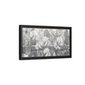 Side Mockup 8. Nature Sweet Peas Monochrome Floral shown as stretched canvas wall art