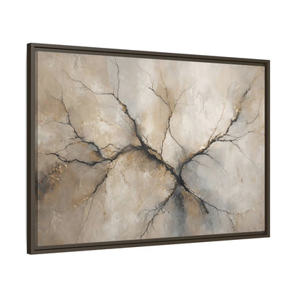 Main Mockup. Nature Tree Branches Neutral Gold shown as stretched canvas wall art