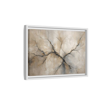 Side Mockup 4. Nature Tree Branches Neutral Gold shown as stretched canvas wall art
