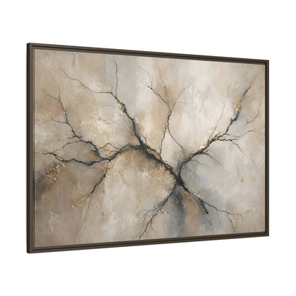 Side Mockup 8. Nature Tree Branches Neutral Gold shown as stretched canvas wall art