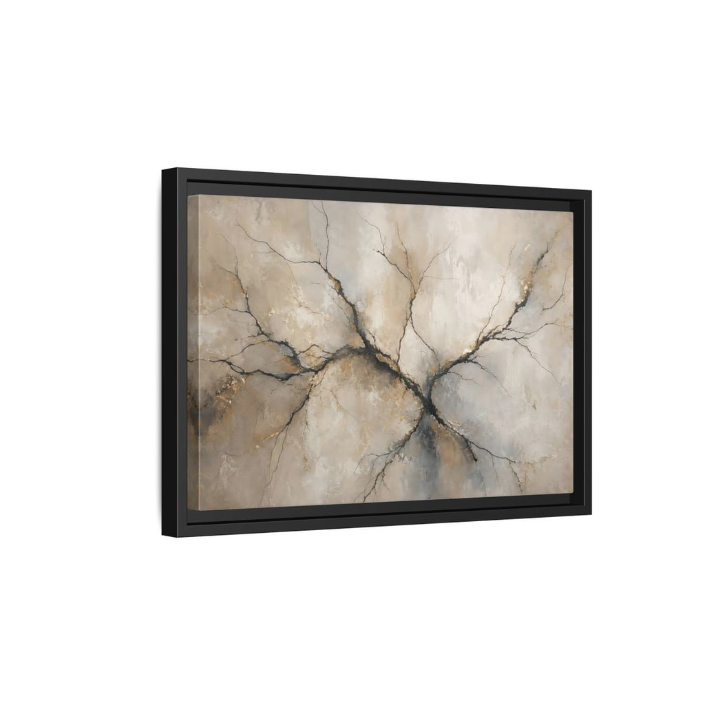 Side Mockup 6. Nature Tree Branches Neutral Gold shown as stretched canvas wall art