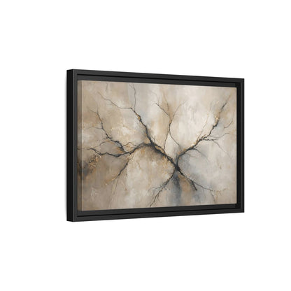 Side Mockup 6. Nature Tree Branches Neutral Gold shown as stretched canvas wall art