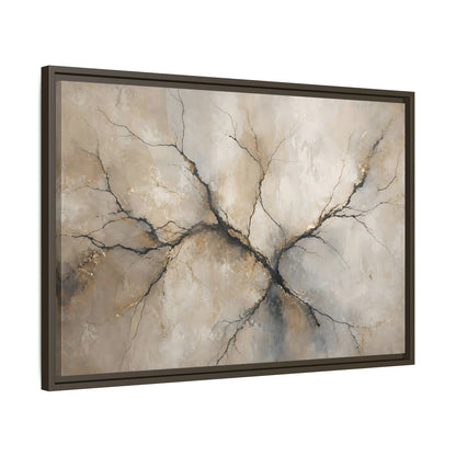 Side Mockup 11. Nature Tree Branches Neutral Gold shown as stretched canvas wall art