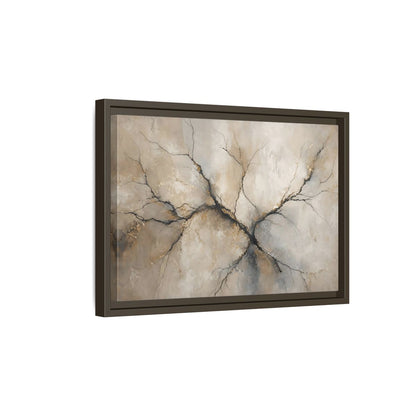 Side Mockup 5. Nature Tree Branches Neutral Gold shown as stretched canvas wall art