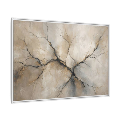 Side Mockup 7. Nature Tree Branches Neutral Gold shown as stretched canvas wall art