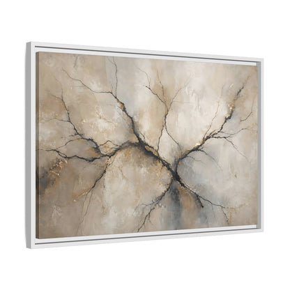 Side Mockup 10. Nature Tree Branches Neutral Gold shown as stretched canvas wall art