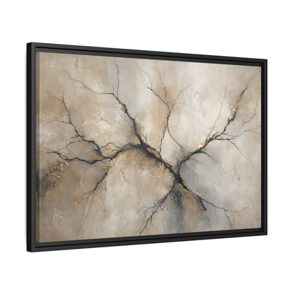 Side Mockup 14. Nature Tree Branches Neutral Gold shown as stretched canvas wall art